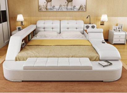 Chesterfield Doppel Luxus Design Bett 180x200 Multifunktionsbett Neu